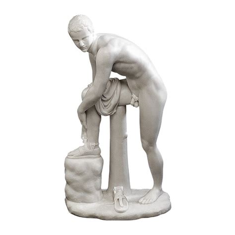 design toscano hermes fastening his sandal|hermes sandals statue.